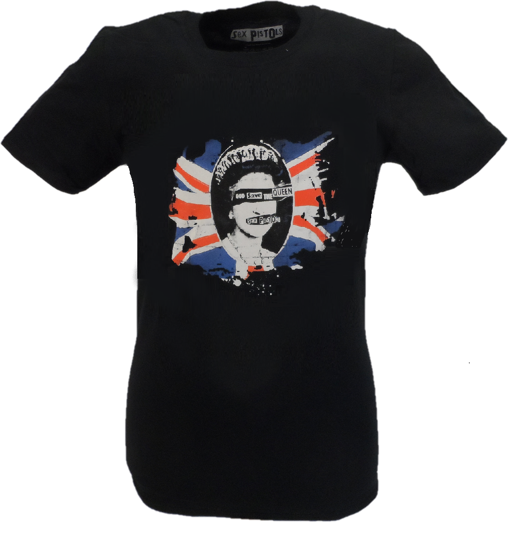 Mens Black Official Sex Pistols God Save The Queen T Shirt – Mazeys UK