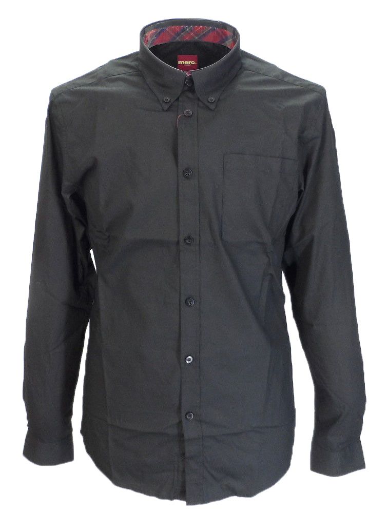 Black long sleeve button down shirt hotsell