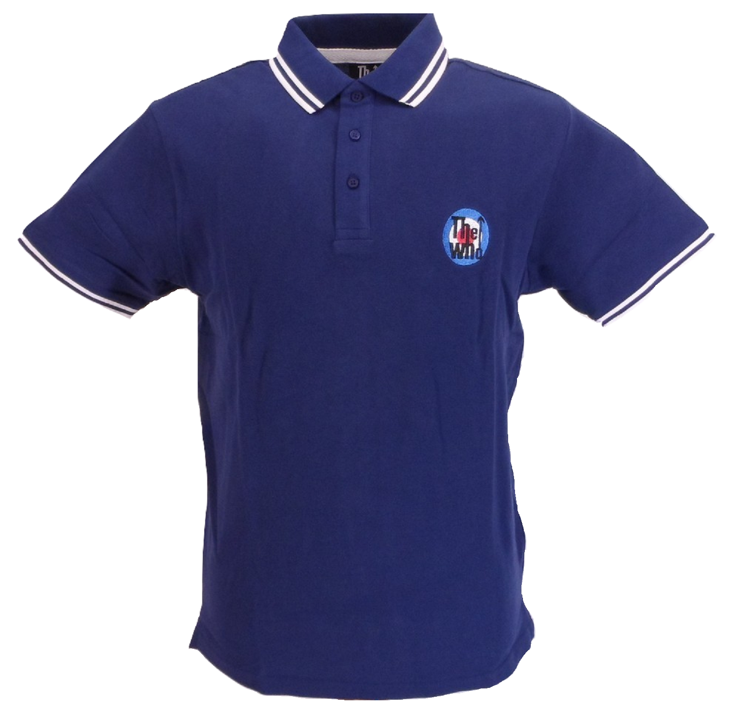 Mens Navy The Who 100 Cotton Polo Shirt