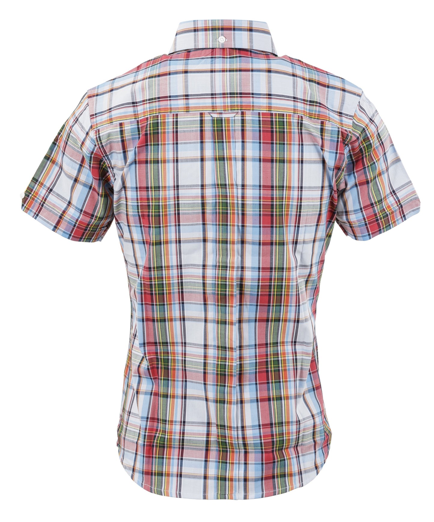 Relco Ladies Retro Multi Check Button Down Short Sleeved Shirts