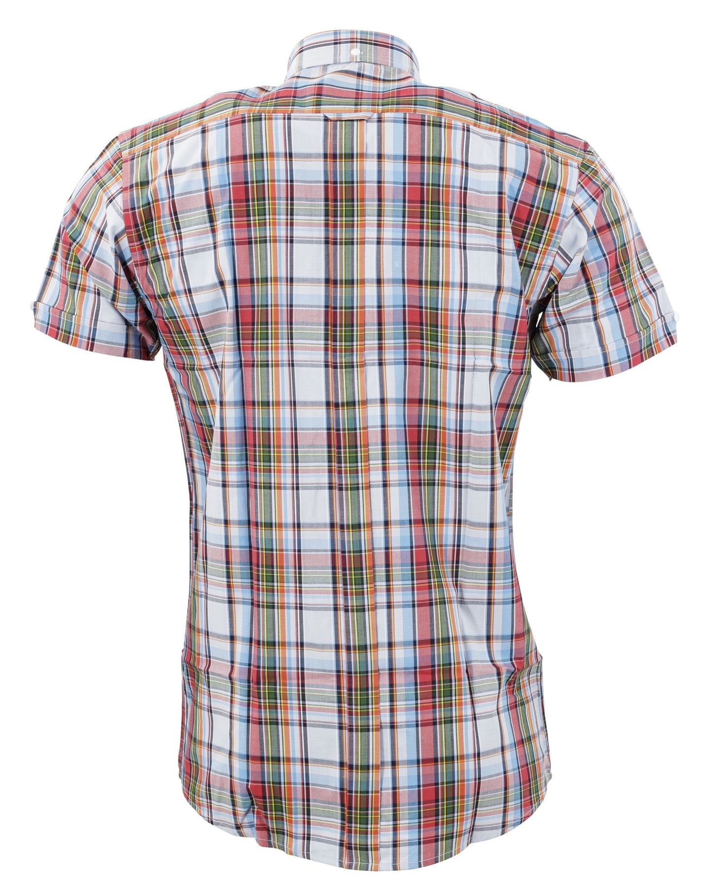 Relco Mens Multi Check Short Sleeved Vintage/Retro Button Down Shirts