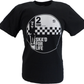 Mens Black Ska'd for Life 2 Tone 100% Cotton T Shirt