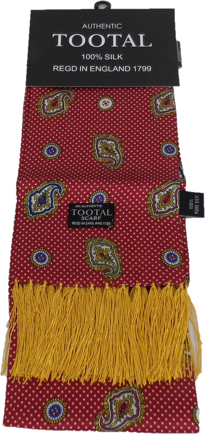 Tootal Mens Retro Paisley Print 100% Silk Scarves