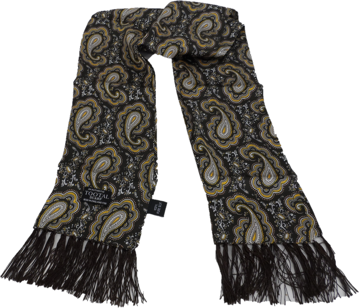 Tootal Mens Retro Paisley Print 100% Silk Scarves