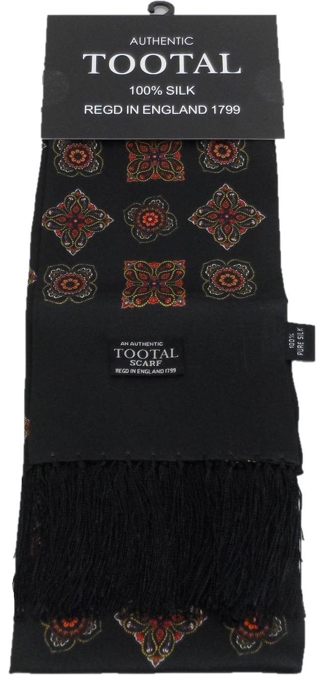 Tootal Mens Retro Geo Print 100% Silk Scarves