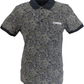 Lambretta Navy/Grey Paisley Print Polo Shirts