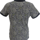 Lambretta Navy/Grey Paisley Print Polo Shirts