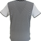 Lambretta Mens White/Black Checkerboard Polo Shirts