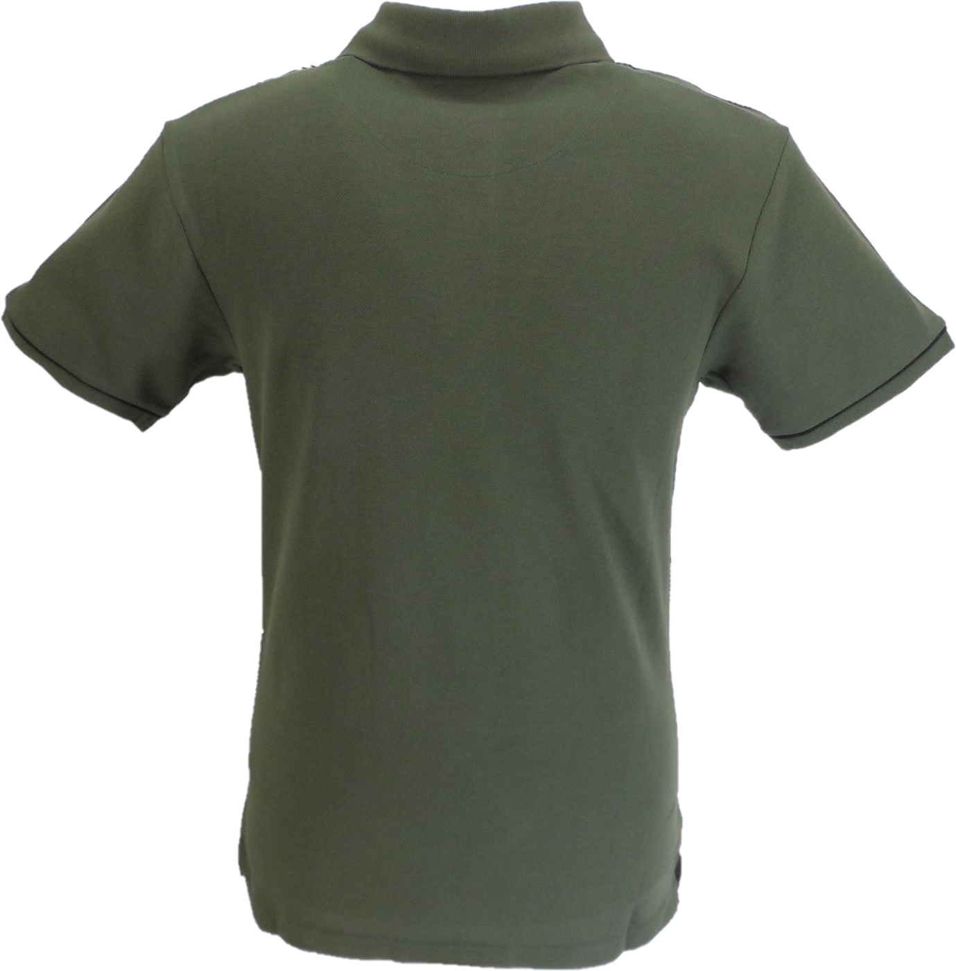 Trojan Mens Army Green Over Size Check Polo Shirt