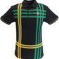 Trojan Mens Black/Gold/Green Over Size Check Polo Shirt