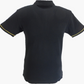 Trojan Mens Black/Gold/Green Over Size Check Polo Shirt