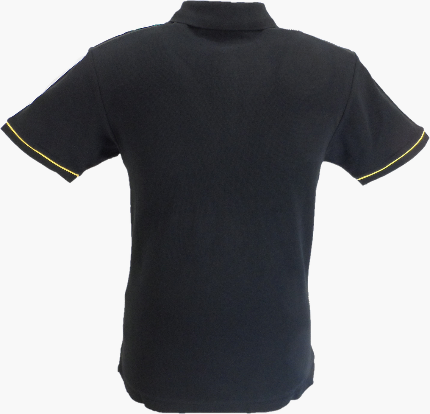 Trojan Mens Black/Gold/Green Over Size Check Polo Shirt