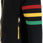 Trojan Mens Black Rasta Stripe Sleeve Retro Track Tops