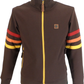 Trojan Mens Chocolate Brown Stripe Sleeve Retro Track Tops