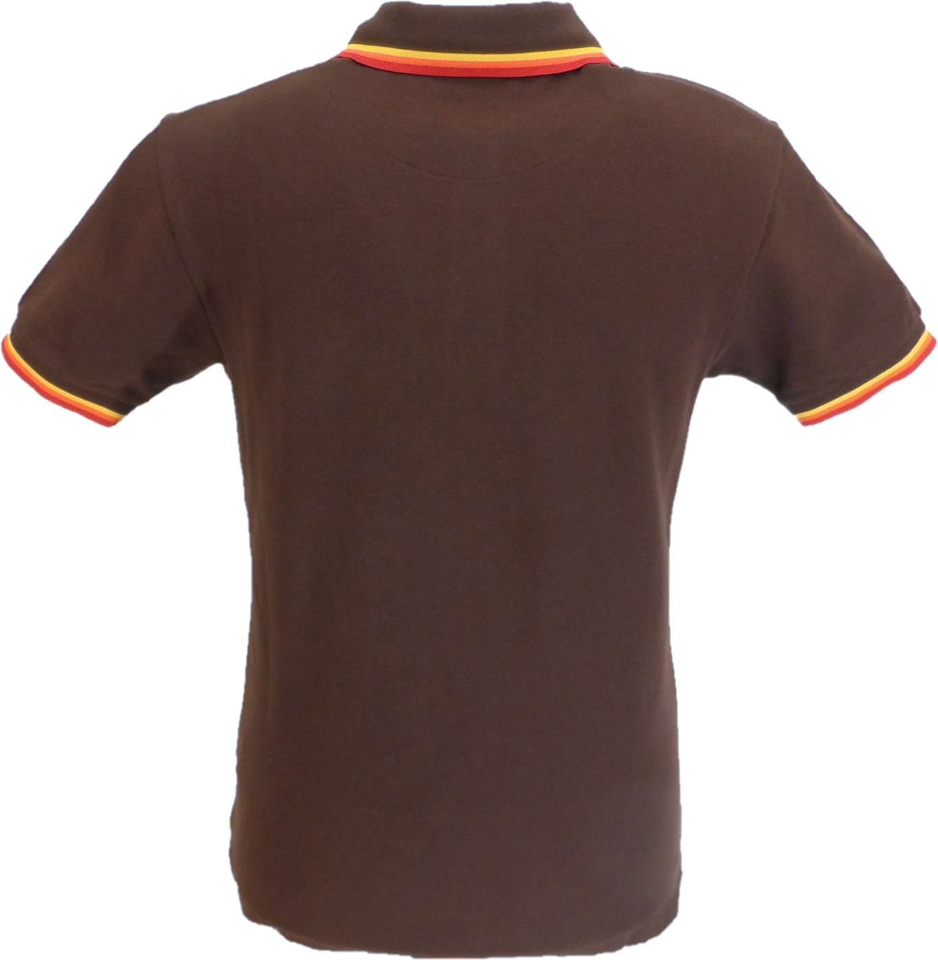 Trojan Mens Chocolate Brown Tipped Polo Shirt