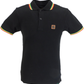 Trojan Mens Black with Rasta Twin Tipped Polo Shirt