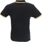 Trojan Mens Black with Rasta Twin Tipped Polo Shirt