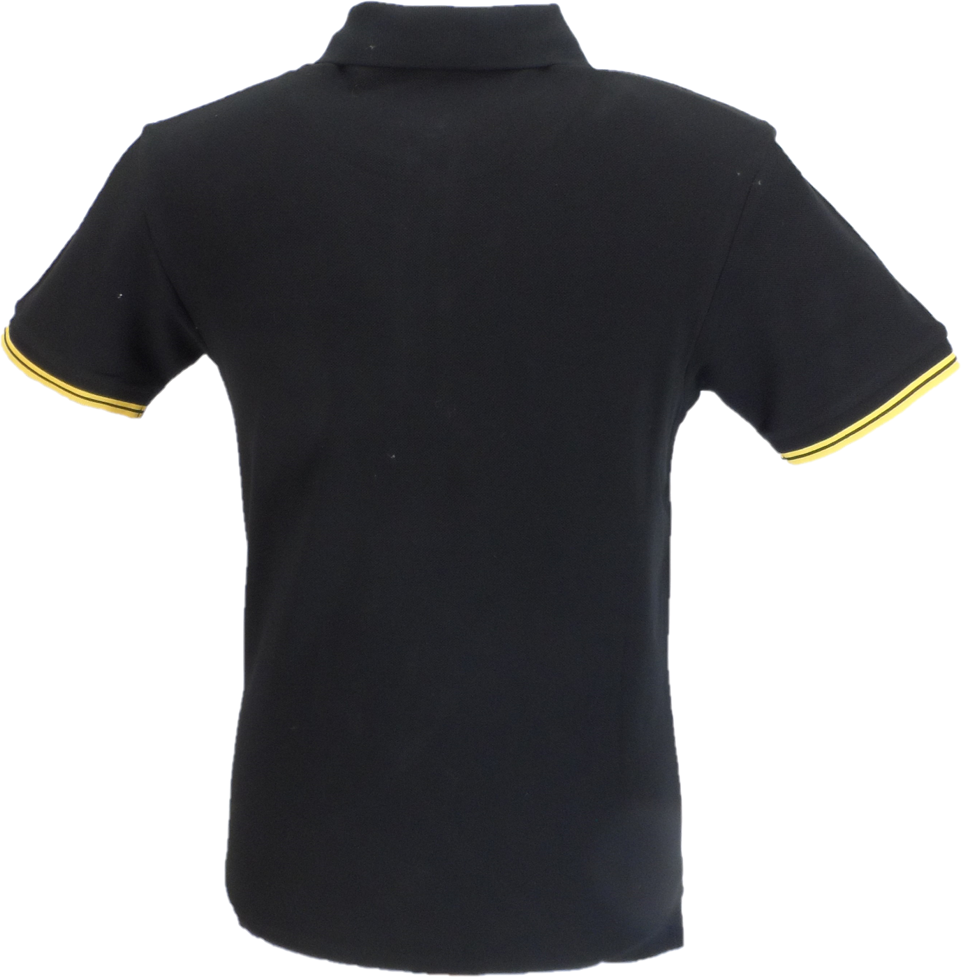 Trojan Mens Black Zipped Retro Polo Shirt