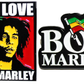 Bob Marley Metal with Enamel Infill Badges