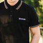 Lambretta Black Retro Target Logo Twin Tipped Polo Shirts