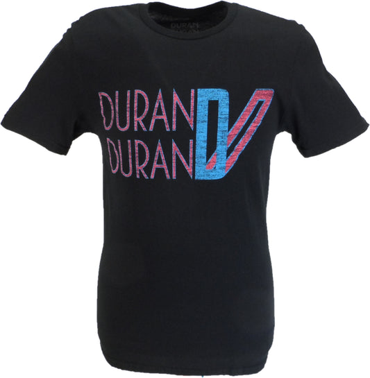 Mens Black Official Duran Duran Logo T Shirt