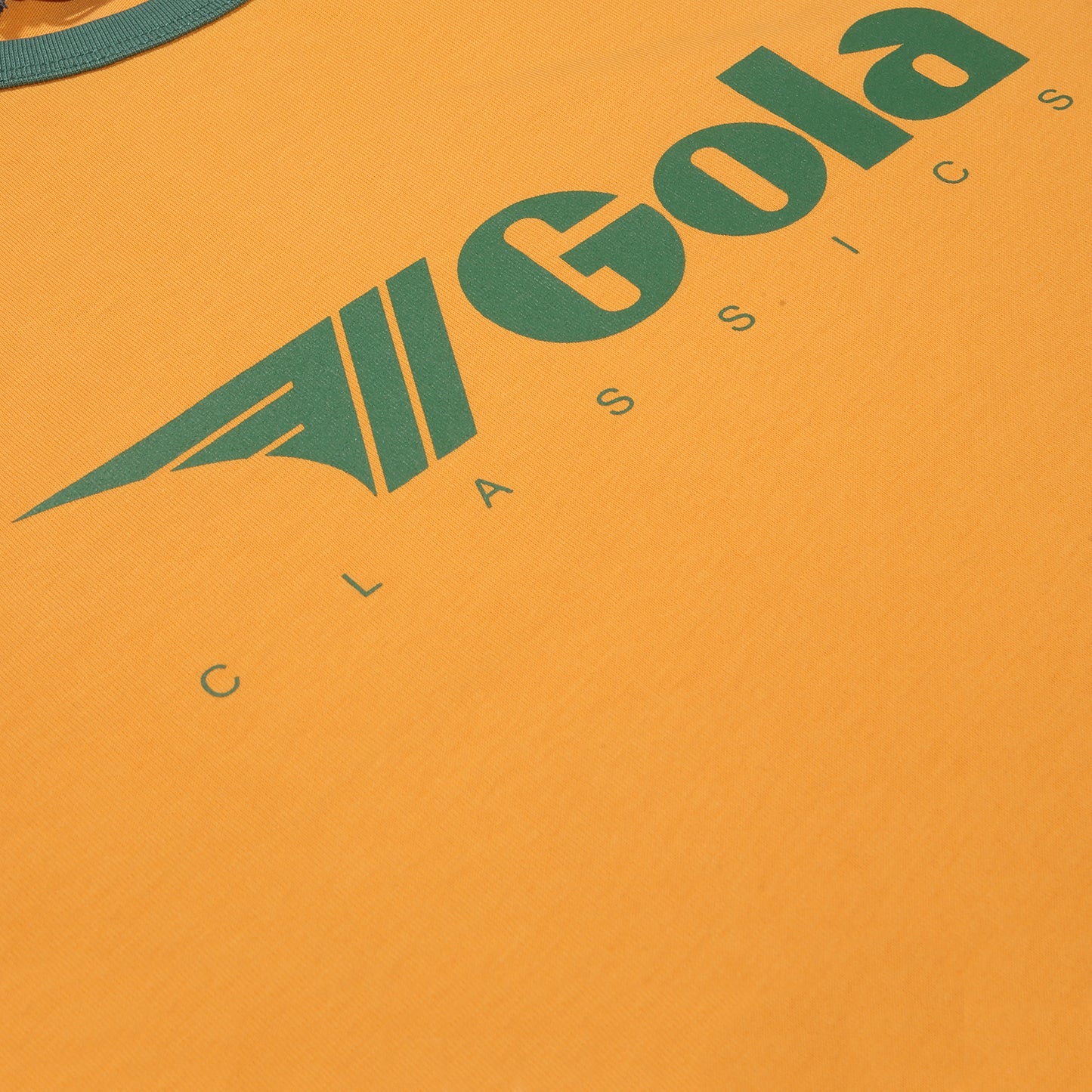 Gola Mens Gold/Green Retro Ringer T Shirt