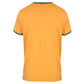 Gola Mens Gold/Green Retro Ringer T Shirt