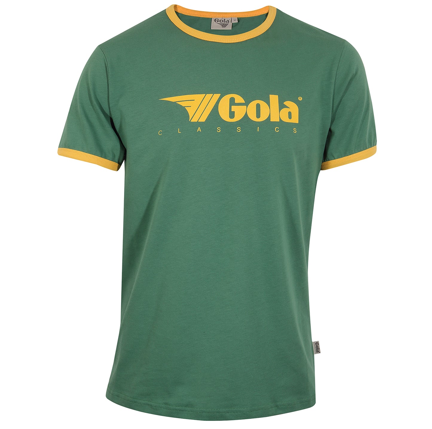 Gola Mens Green/Gold Retro Ringer T Shirt