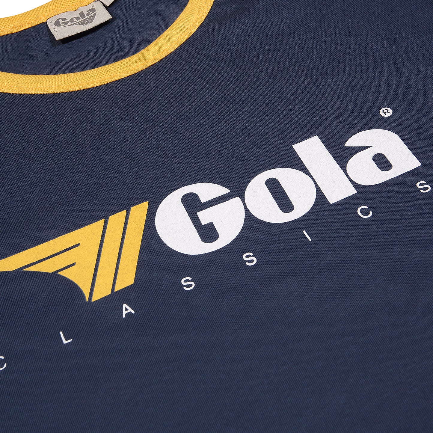 Gola Mens Navy/Gold Retro Ringer T Shirt