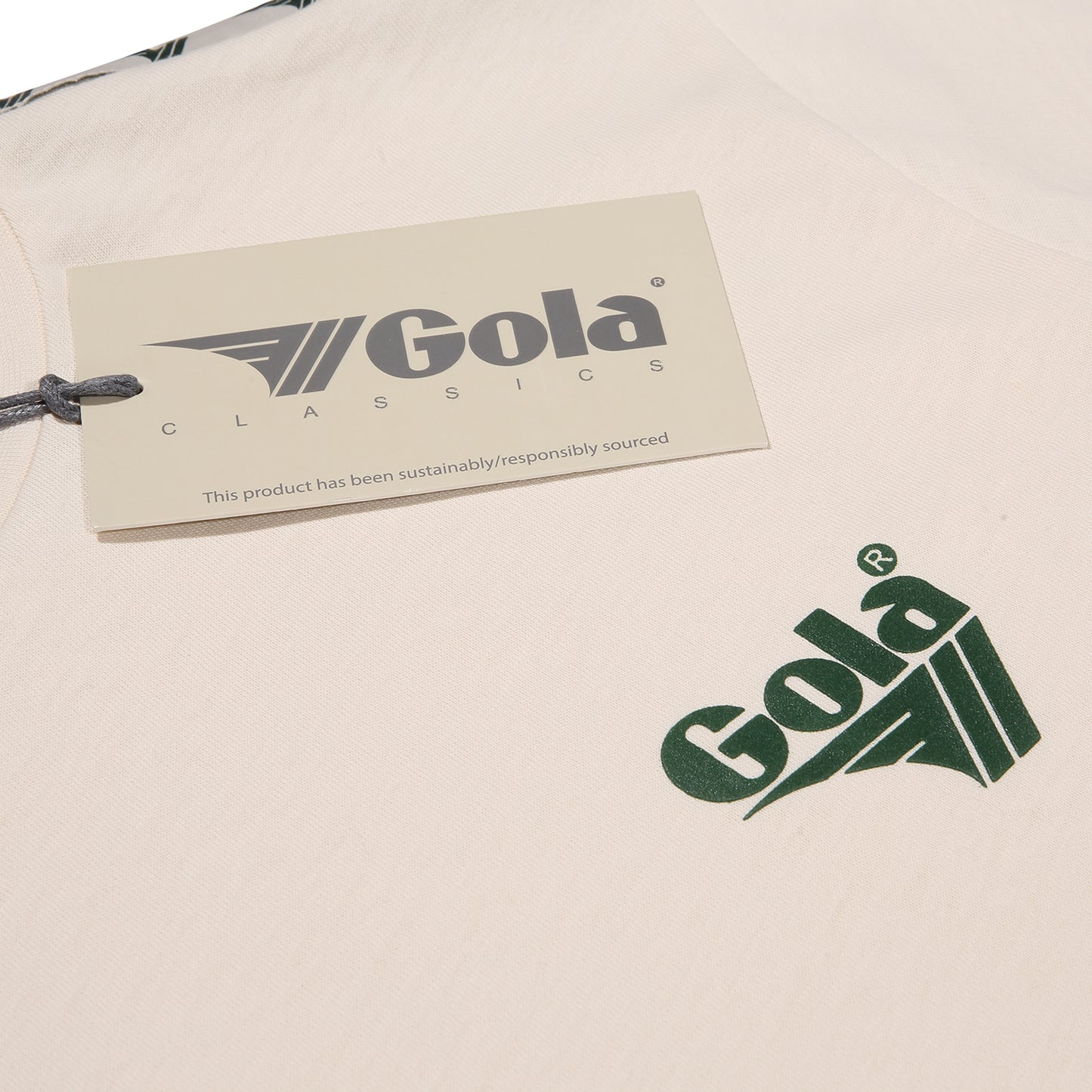 Gola Mens Ecru Taped Retro T Shirt