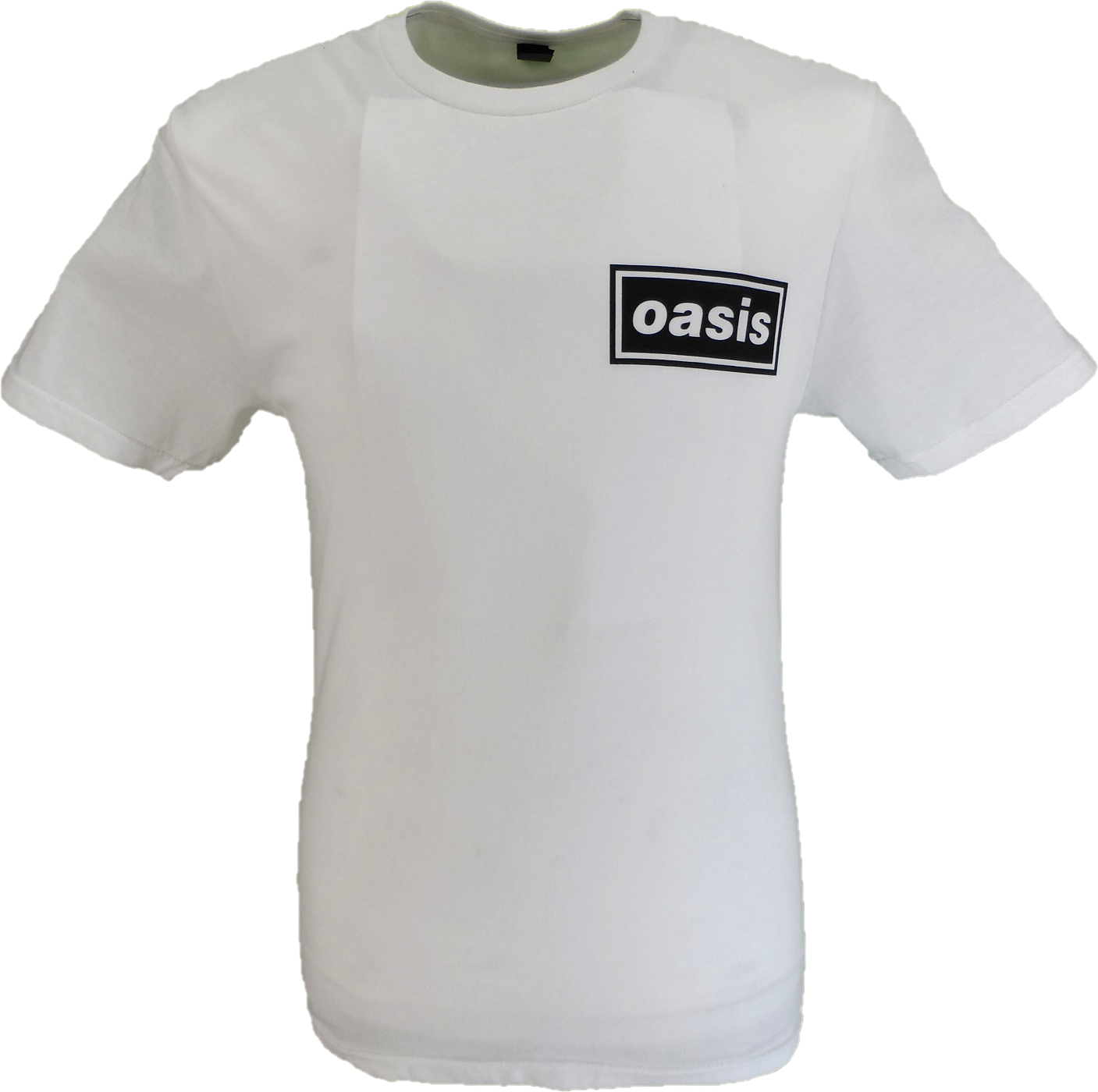 Mens Official Licensed Oasis White Definitely Maybe Back Print T Shirt