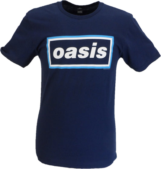 Mens Official Licensed Oasis Navy Blue Maine Road Event T Shirt