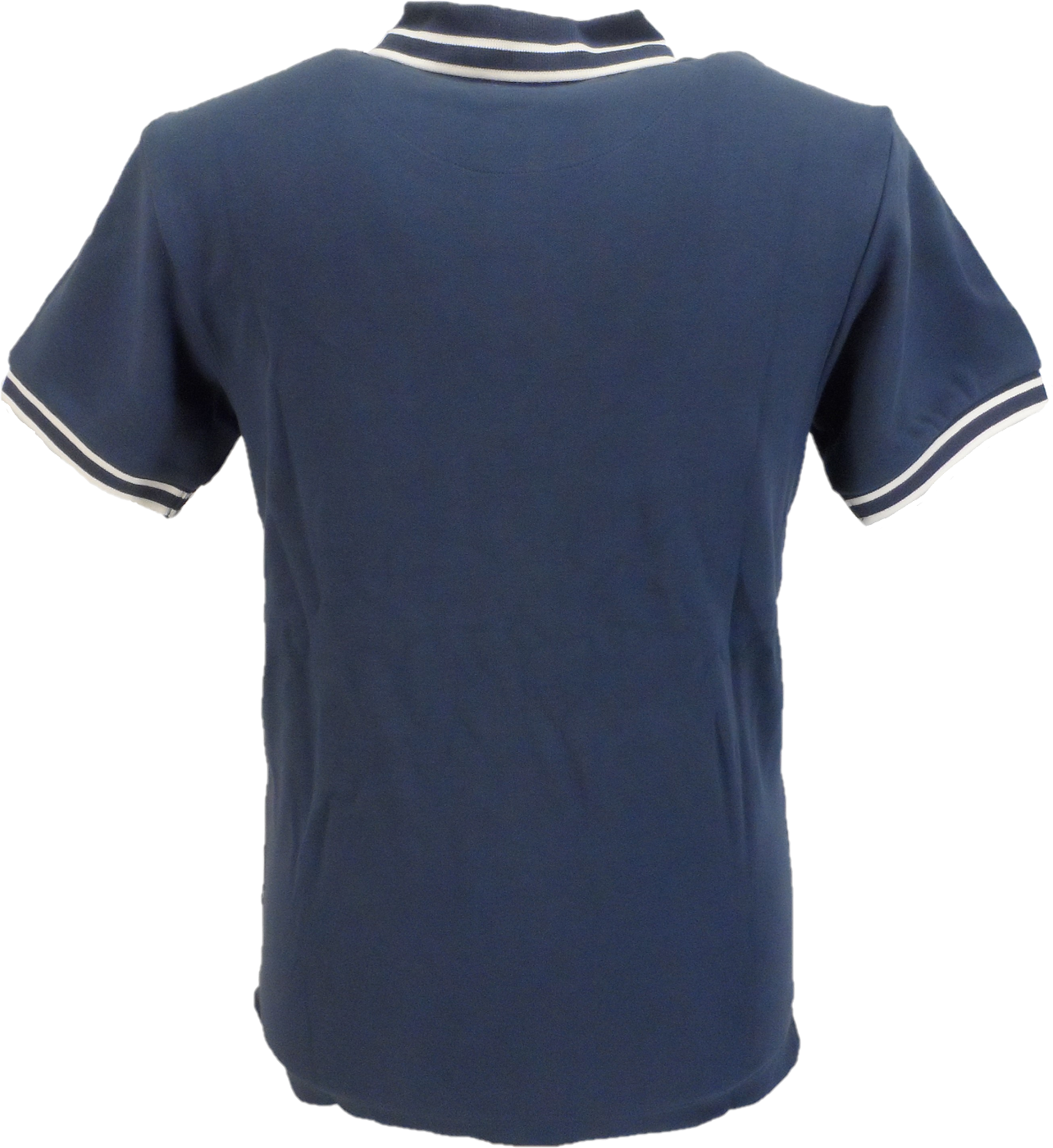 Ska & Soul Mens Blue Diamond Retro Knitted Polo Shirts