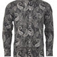 Relco Black Paisley 100% Cotton Long Sleeved Retro Mod Button Down Shirt