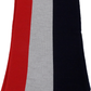 Mazeys Mens Red White and Blue Retro Knitted Collage Scarf