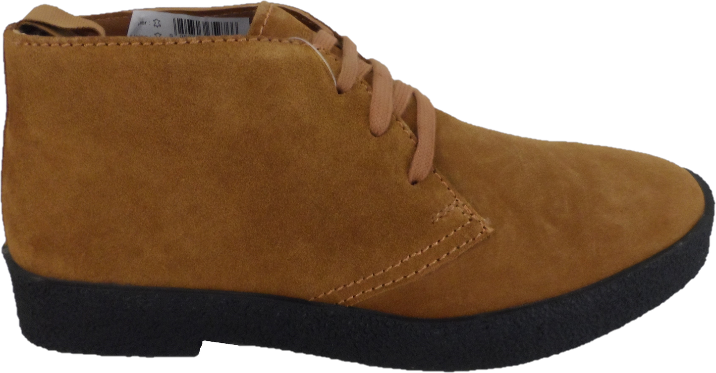 Roamers Mens Real Suede Sand/Tan Retro McQueen Desert boots