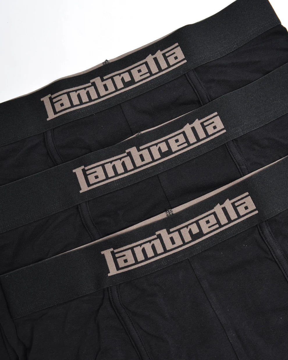 Lambretta Mens Black 3 Pair Pack of Boxer Shorts