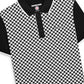 Lambretta Mens Black/White Checkerboard Polo Shirts