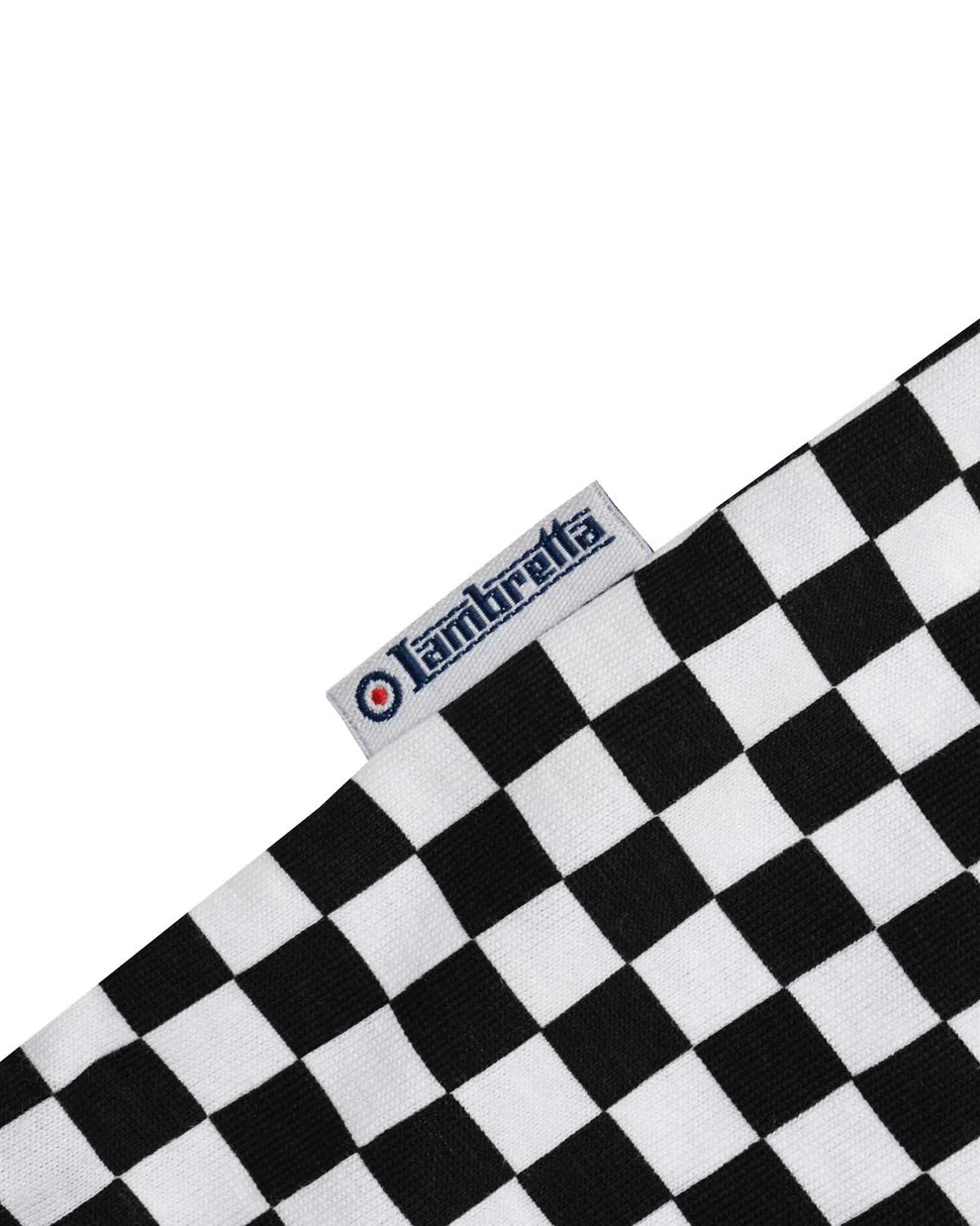 Lambretta Mens Black/White Checkerboard Polo Shirts