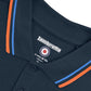 Lambretta Navy Blue Retro Target Logo Twin Tipped Polo Shirts