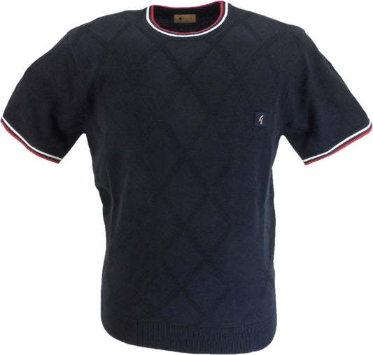 Gabicci Mens Santino Retro Navy Blue Jumper