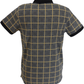 Lambretta Mens Steel Grey Big Check Polo Shirts