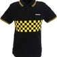 Lambretta Black & Gold Retro Two Tone Tipped Polo Shirts