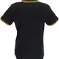 Lambretta Black & Gold Retro Two Tone Tipped Polo Shirts