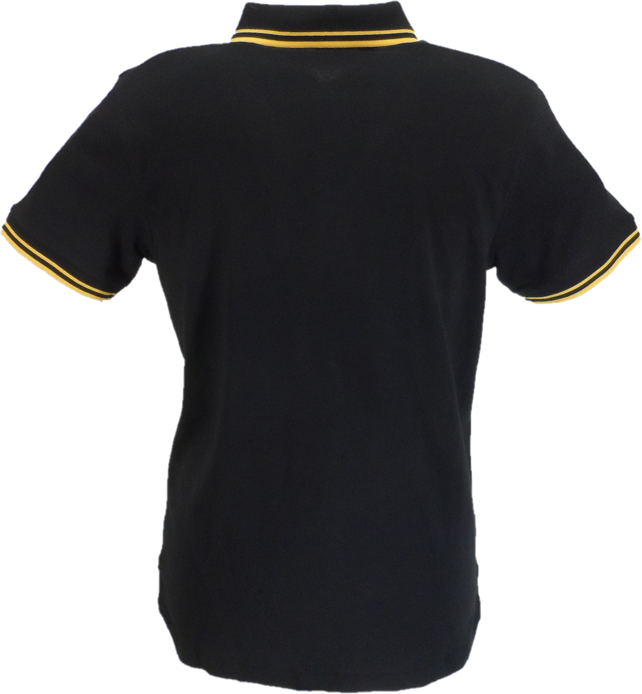 Lambretta Black & Gold Retro Two Tone Tipped Polo Shirts