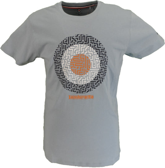 Lambretta Mens Dusky Blue Retro Target T Shirt