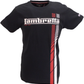 Lambretta Mens Navy Blue Fade Racing Stripe Retro T Shirt