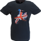 Lambretta Mens Navy Blue Union Jack Scooter Retro T Shirt