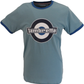 Lambretta Mens Smoke Blue Target Logo Ringer T-Shirt