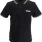 Lambretta Black Retro Target Logo Twin Tipped Polo Shirts